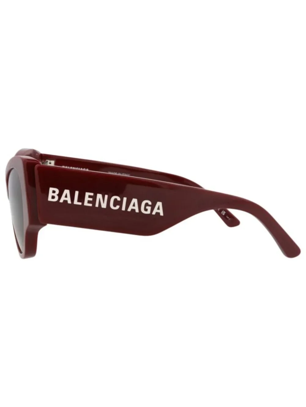 New Balenciaga Women's Sunglasses Cat Eye Recycled Acetate Frame Burgundy Red